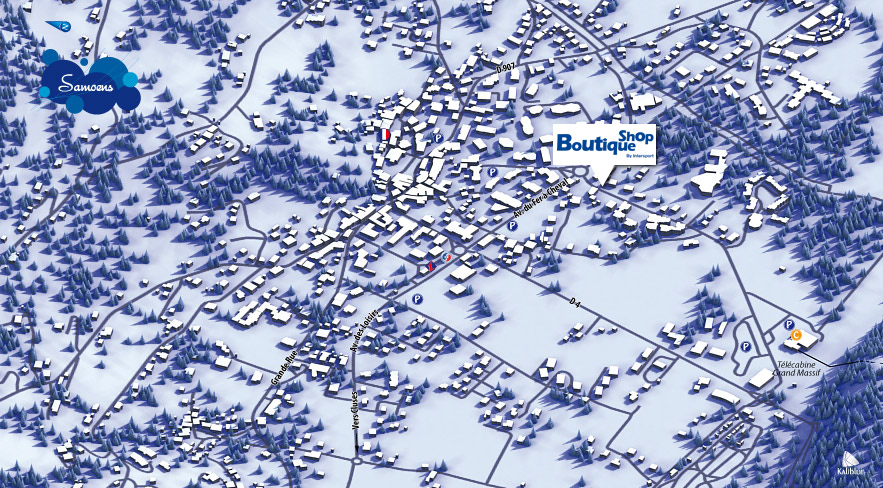 Access map Intersport Samoens